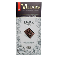 Villars Dark 72% Chocolate 100g