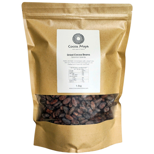 Dried Cocoa Beans by Cocoa Maya - Solomon Islands 1.5kg