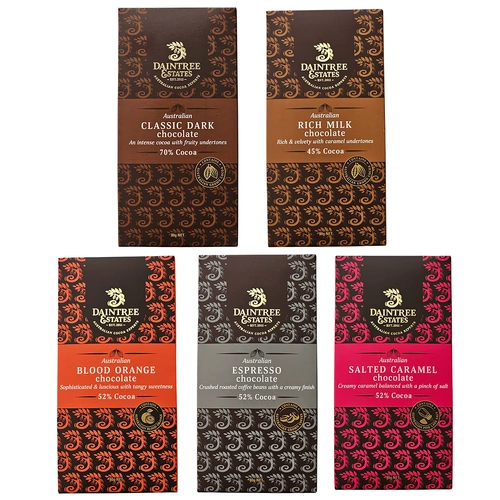 Daintree Estates 80g Australian Dark Chocolate Bundle (5 x 80g Bars)