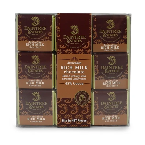 Australian Chocolate Squares Gift Pack - Rich Milk 45% (18pc)