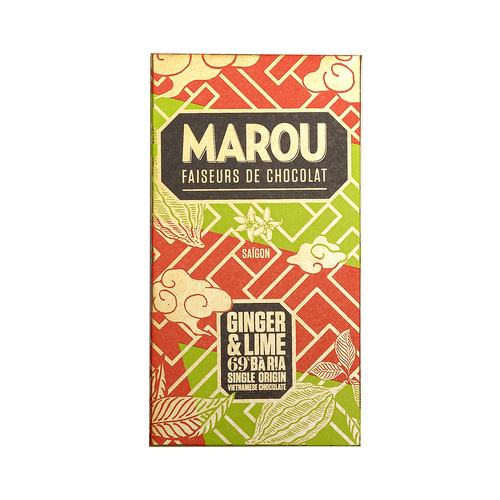 Marou Ba Ria Ginger & Lime 69% Single Origin Dark Chocolate 80g