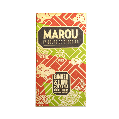 Marou Ba Ria Ginger & Lime 69% Single Origin Dark Chocolate 80g