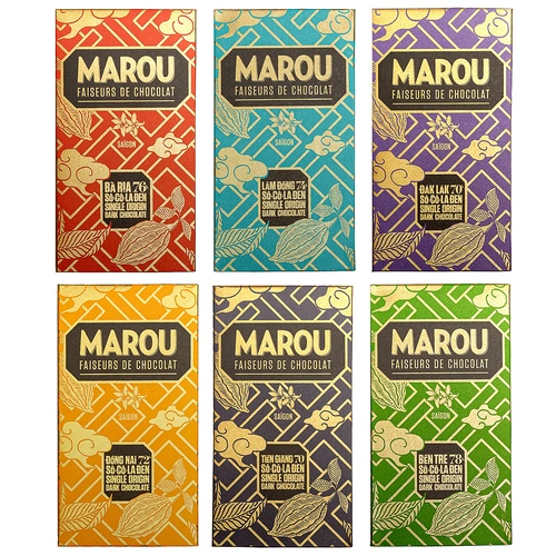 Marou 80g Single Origin Dark Chocolate Bundle (6 x 80g Bars)