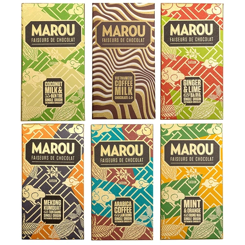 Marou 80g Flavours of Vietnam Chocolate Bundle (6 x 80g Bars)