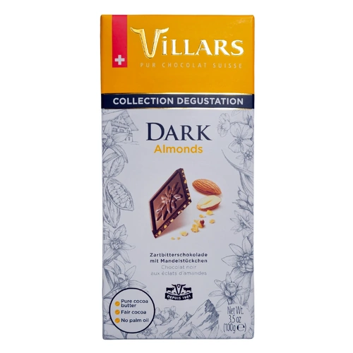 Villars Dark Almonds Chocolate 100g